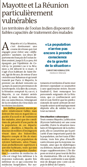 Confinement rules worsened inequalities that exist in France.In the overseas territories -the remains of the formal French empire- the crisis is made worse because of the under-equipment of local hospitals, poverty and health problems amongst the general population