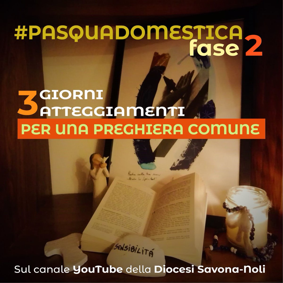 pgsavona's tweet photo. #pasquadomestica fase 2 - Ovvero tre passi/atteggiamenti per vivere spiritualmente il Triduo Santo in preparazione alla Pasqua. Seguiteci sul canale YouTube della Diocesi Savona-Noli o sul nostro sito di Pg.  

#settimanasanta2020 #pasqua2020 #passidispiritualità #iorestoacasa https://t.co/MTfLjhL2tg