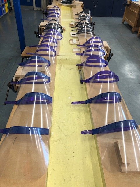 If there is anyone that could donate some 'polypropylene sheets 0.5 to 0.8mm' to our school then we will be able to make more PPE plastic face masks.  Let us know if you are able to help.  Thank you.   
#PPE #keyworkers