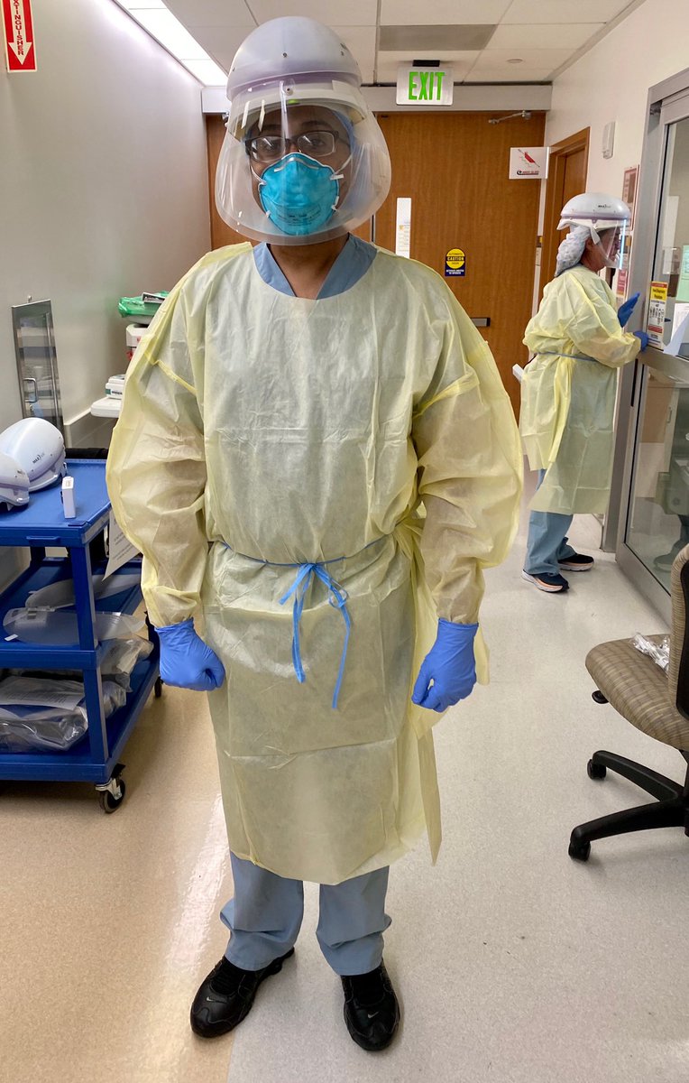 This is Sonny. He’s an anesthesiologist working in CA. He’s pictured here preparing to intubate a patient. We’re so grateful for Sonny and all our healthcare workers on the frontlines every day saving lives and keeping Californians healthy. THANK YOU.