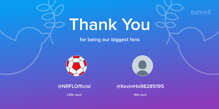 MRFC2018's tweet photo. Our biggest fans this week: NRFLOfficial, KevinHo98285195. Thank you! via https://t.co/V3WKZdzPJJ https://t.co/mWKNrSDOfC