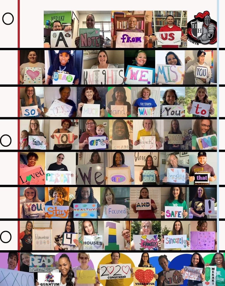 Holly Hill teachers have a special message for our students! #hhsk8knights #knightshonor