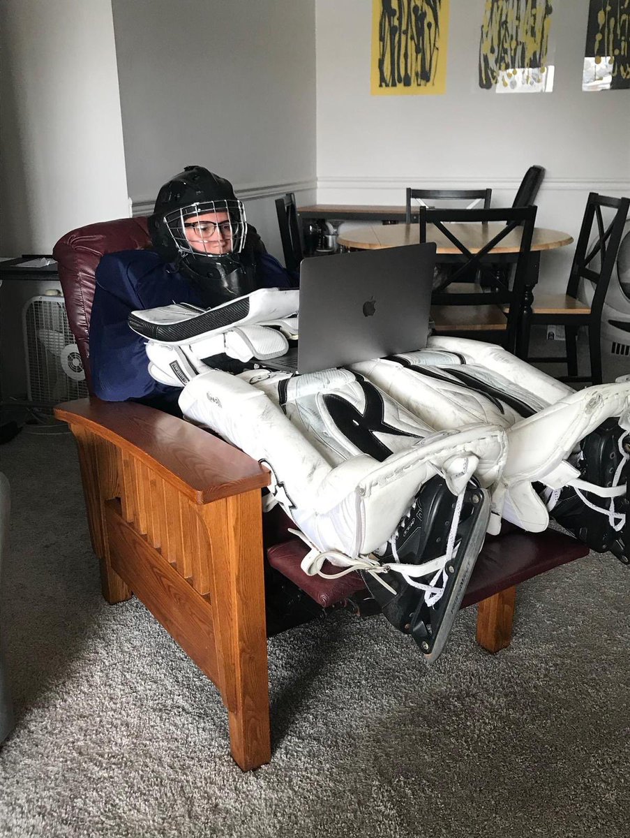 NVCCHockey's tweet photo. Yep working from home today! https://t.co/nPRQgdFOq5