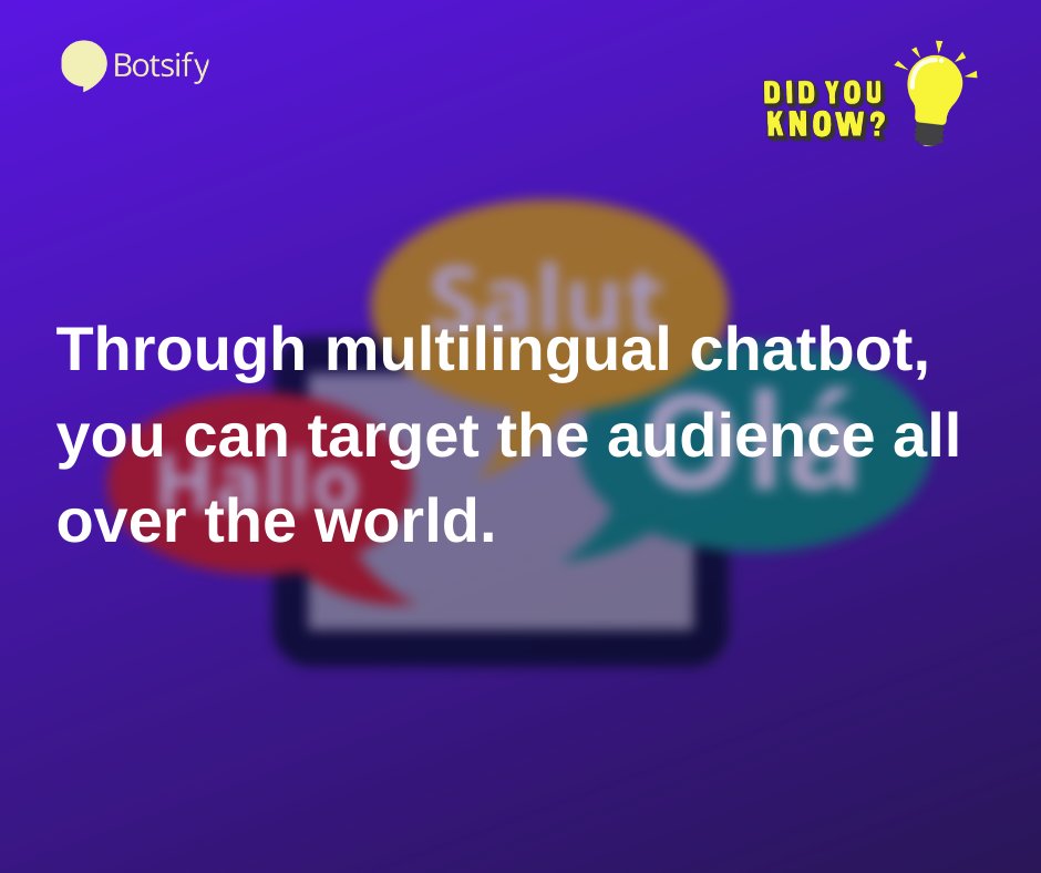 botsify_app's tweet photo. Learn to Boost up your customer services and enhance your customer retention by using multilingual chatbot here:
https://t.co/HpwxxGjzgC
#multiligualChatbot #CustomerService #chatbot #Botsify
#CustomerServiceExperience https://t.co/PuyWONaXyh