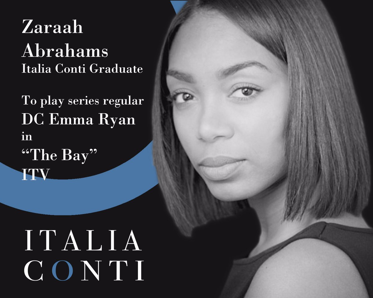 Zaraah Abrahams is to play series regular DC Emma Ryan in "the Bay on ITV #alumni #jointhealumni #italiaconti #conti #graduate #proud #contikid