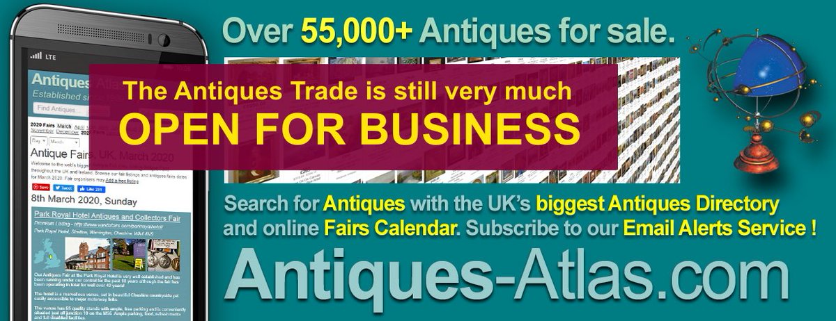 Please RT
The Antiques Trade is still very much
OPEN FOR BUSINESS
Just maybe a little differently...
In this climate of self isolation, you may not be able to visit a shop personally, but you can still view stock virtually. 
STAY SAFE ALWAYS