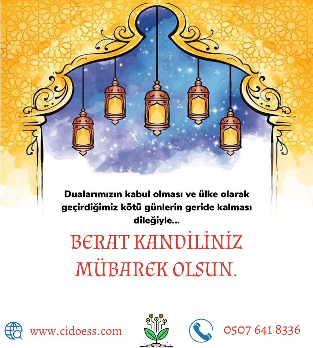 Berat kandiliniz mübarek olsun. #hayırlıkandiller #kandilinizmübarekolsun #Tarım #Çiftçi #Çidoes #Tohum #DoğruEkim #DoğruTarım