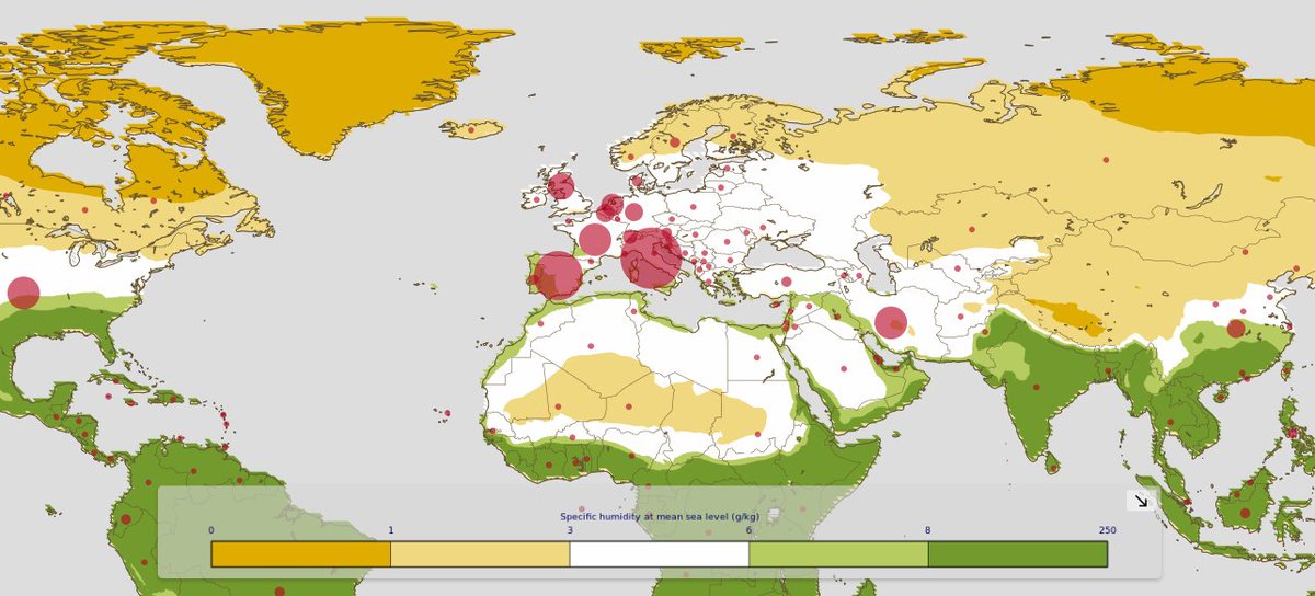 CopernicusECMWF's tweet image. Research suggests that the spread of #coronavirus could be affected by temperature &amp;amp; humidity. To help #HealthAuthorities explore these claims, #C3S worked with B-Open to create a #CDS app that maps #COVID19 mortalities against our data. #WorldHealthDay

➡️bit.ly/2wUQhFD