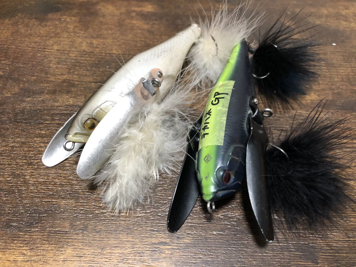 Twitter पर 豊増 海飛 偏光フレーム理論もそうなるし よりトップウォーターでのパールホワイトとマットブラックの重要性が分かった これを 自作クローラーベイトに落とし込んでこの外出自粛期間は楽しむぜ