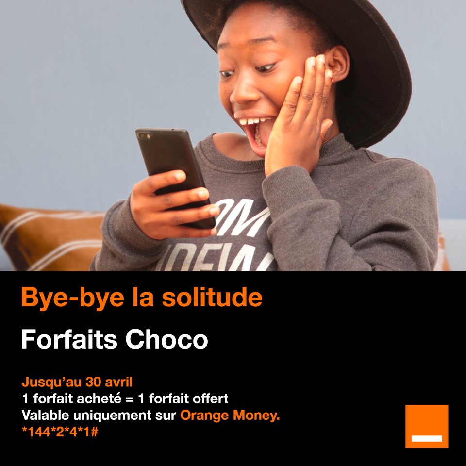 orangeguinee_gn's tweet photo. #OrangeMoneyVousAccompagne avec ses forfaits Choco! 
Jusqu’au 30 avril, avec un forfait Choco National acheté via Orange Money, vous recevez le même forfait gratuitement. Composez #144*2*4#
Profitez-en pour encore plus communiquer avec vos proches!

#OrangeGuinée #ForfaitsChoco https://t.co/fZvrLPNDi1