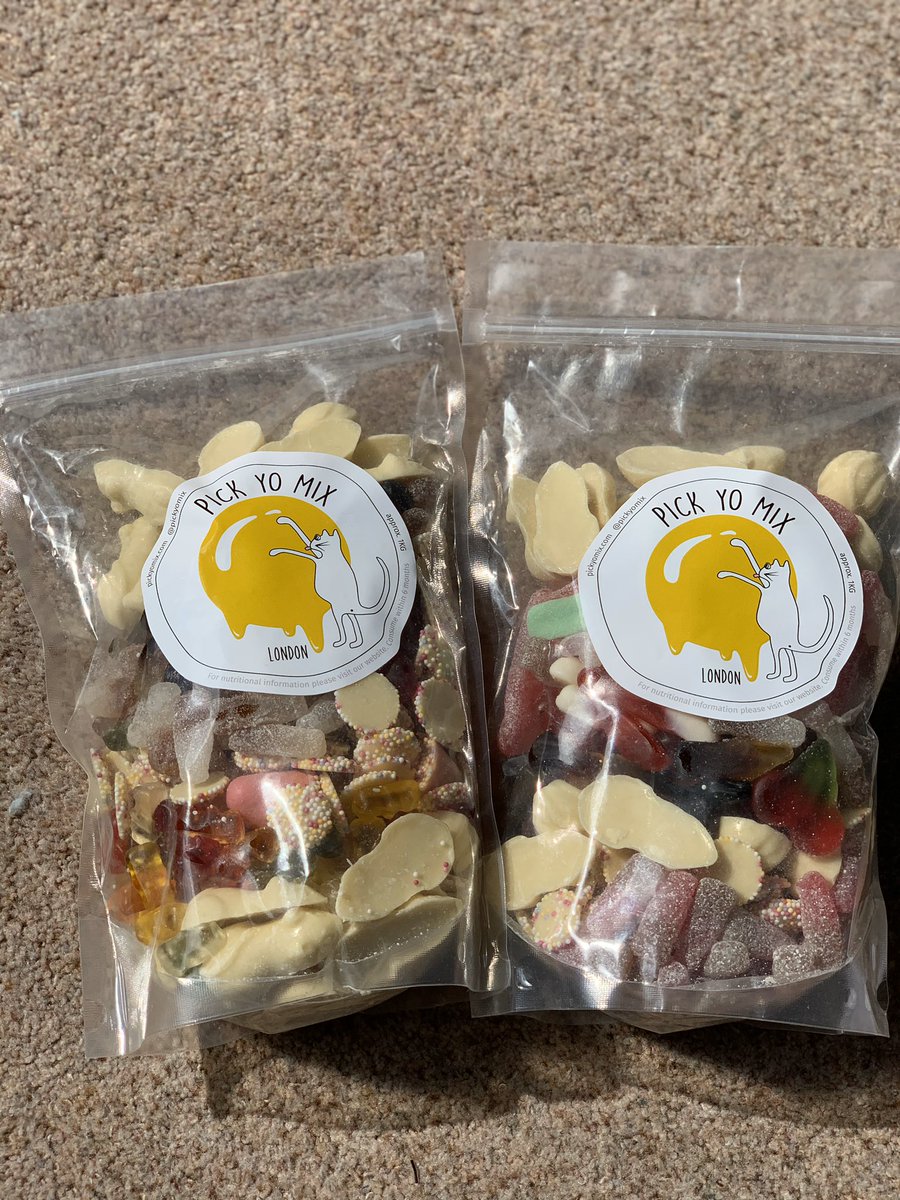 hiccupholly's tweet photo. Tuesday lockdown update: the 2kg of @pickyomix has arrived and the whole house is acting like Christmas has arrived 8 months early! #praisebe #pickyomix #whitemice #sweetsformysweets #lockdowntreat https://t.co/7ELpUL2WVJ