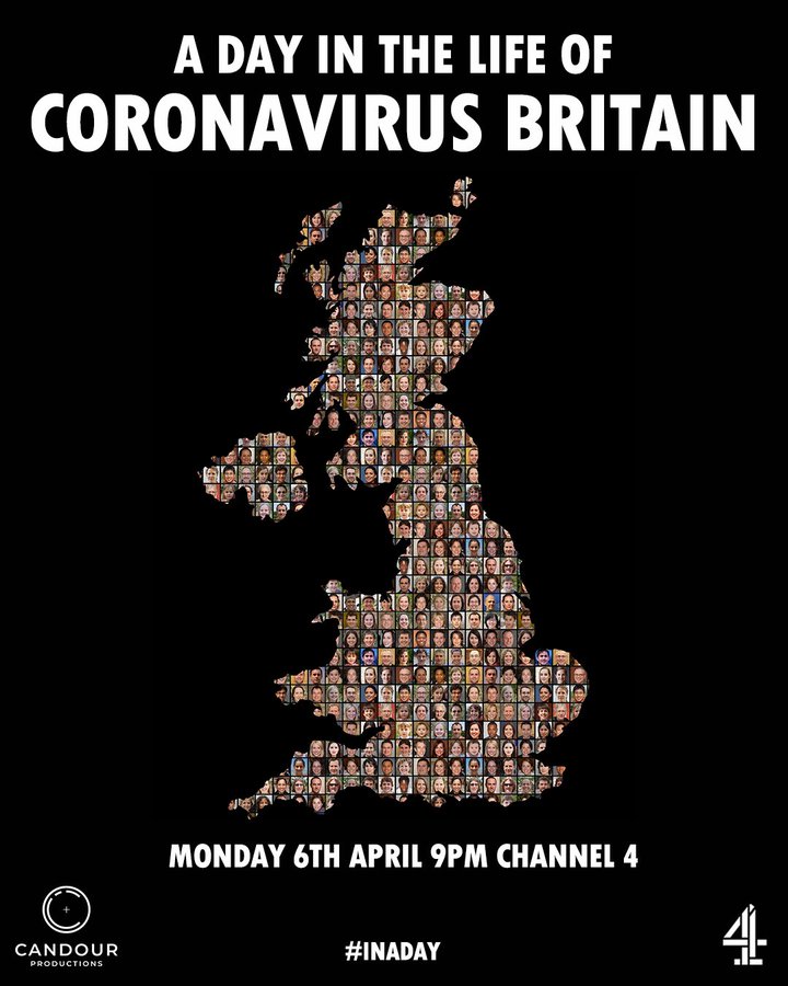 screenyorkshire's tweet image. Find out how the nation is getting through #CV19 with  @Channel4's 'A Day in the Life of Coronavirus Britain'.📺Made by the British public and produced by #Leeds based @CandourTV. Watch 👇  
#inaday #peopleofbritain #teamwork   channel4.com/programmes/a-d…