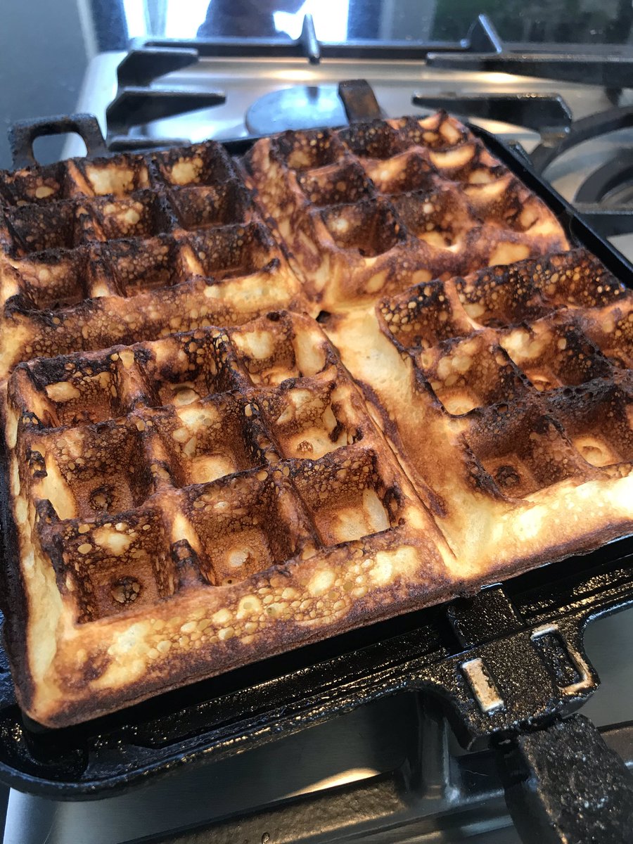 JoannaDonnellyL's tweet photo. Perfect buttermilk waffles. By the judgment of those that matter most. Indeed they only order crepes in restaurants as my waffles are so much better. #notboasting #IsolationBaking #StayAtHome https://t.co/MSLviCnHQE