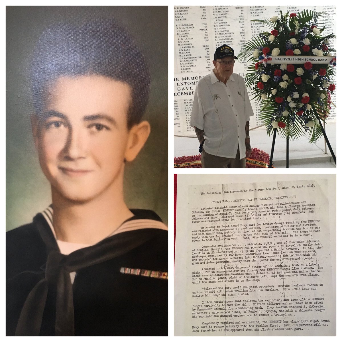   #SouthieVeteransEdwin F. HamiltonUS Navy - USS Bennett9 battle stars including Iwo Jima & Okinawa.WW2 Pacific Theater2) Edward FowlerUS Army - C Co 1/7 Infantry, 3rd Infantry Div. West Germany, Operation Desert Storm & Enduring Freedom1987-2008