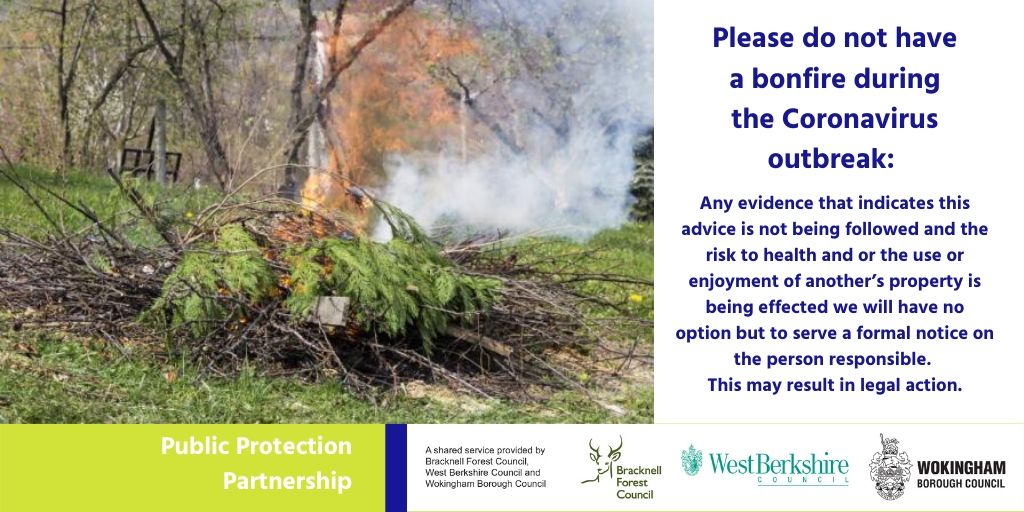 See article re bonfires during Coronavirus pandemic. 

⚠️ Bonfires and Environmental Health ⚠️

At the moment, please do not be tempted to have a bonfire. 

publicprotectionpartnership.org.uk/news-articles/…