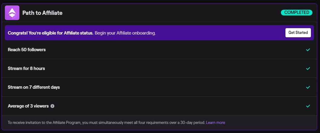 Inferdox's tweet image. Officially got my P plates of streaming. I am now a twitch affiliate! I am truly amazed and want to thank everyone 🥳

#twitch #TwitchAffilate #TwitchStreamers