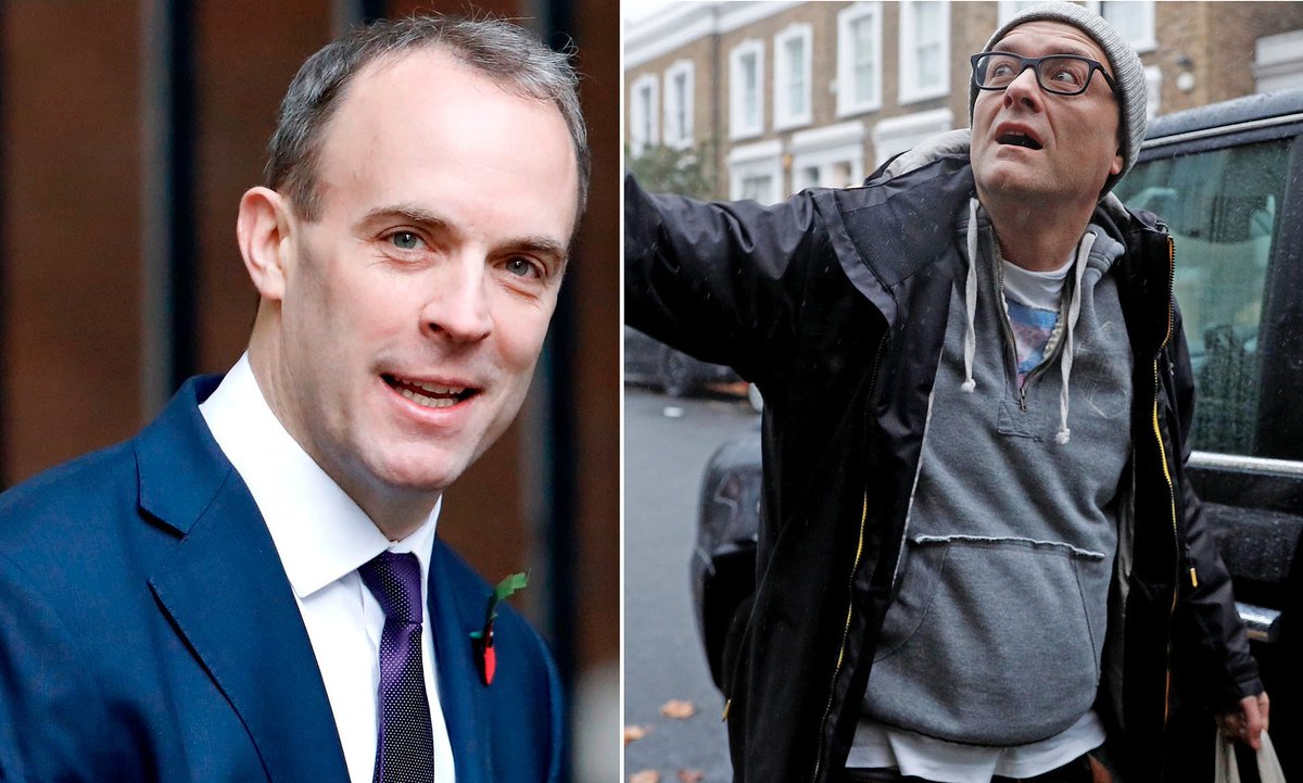 Speaking of Dominics, and from what we know about Raab one might easily jump to the conclusion that one Dominic might have been behind the others rise to power. Sadly I can't find a picture of the pair together except this montage from the  @MailOnline. /3