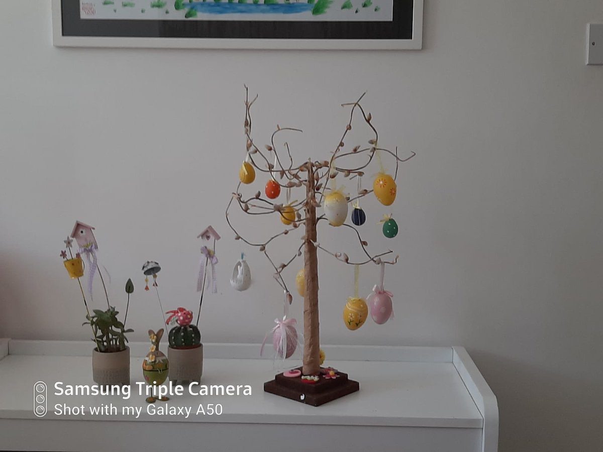 247badger's tweet photo. The Kilby girls getting Easter ready, it’s fair to say they are more excited about the chocolate than the Easter tree@ThurgolandPS https://t.co/APW0PjDNWP