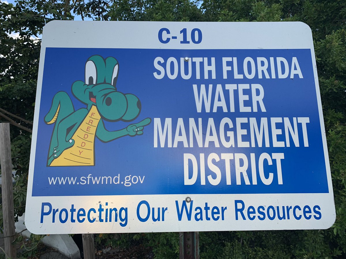 6) I’ve seen these SFL Water Management District signs for years but never noticed the alligator has his name tattooed down his chest. Very gangster, Freddy.