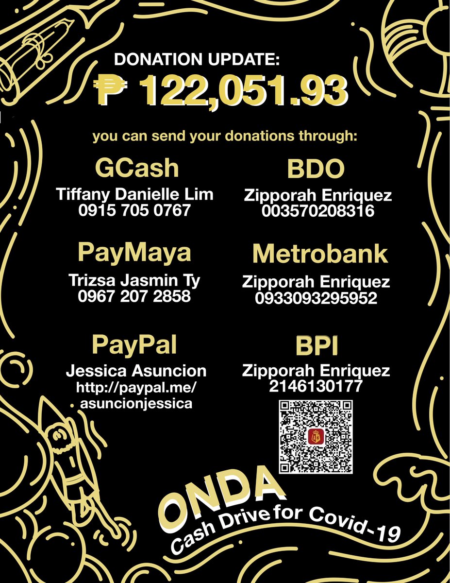 UPPreMedSoc's tweet photo. For the past few days, we opened ONDA: Cash Drive for the very purpose of helping the community and living to our organization’s thrusts. We have raised a total of PHP 122,051.93. You may check our progress at https://t.co/fCqpgmkk1e 📝

#COVID19PH #PHCVDonate #ONDACashDrive https://t.co/gsMw5UMhDL