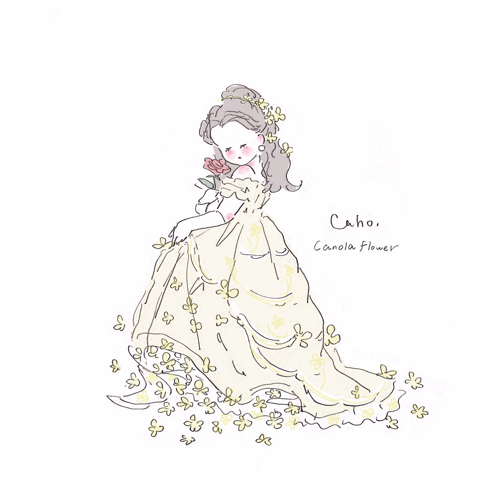 Caho ディズニーに行けないから描いた 春プリンセスたち T Co Vo5ryjmenl Twitter