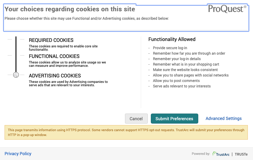 EmergTechEthics's tweet photo. Dear @ProQuest,

Please resist the urge to monetise users, by setting #advertising #tracking #trackingcookies #surveillance settings, as default on your user preference/agreements.

While, this is not illegal, it's deeply #unethical

 #datamonetisation #dataprotection #privacy https://t.co/TwJViEfETf