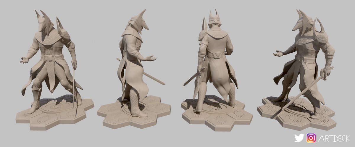 And here is a render from multiple angles too! I really tried my hardest to get as much detail in there as i could but i needed to keep 3D printing in mind as well.