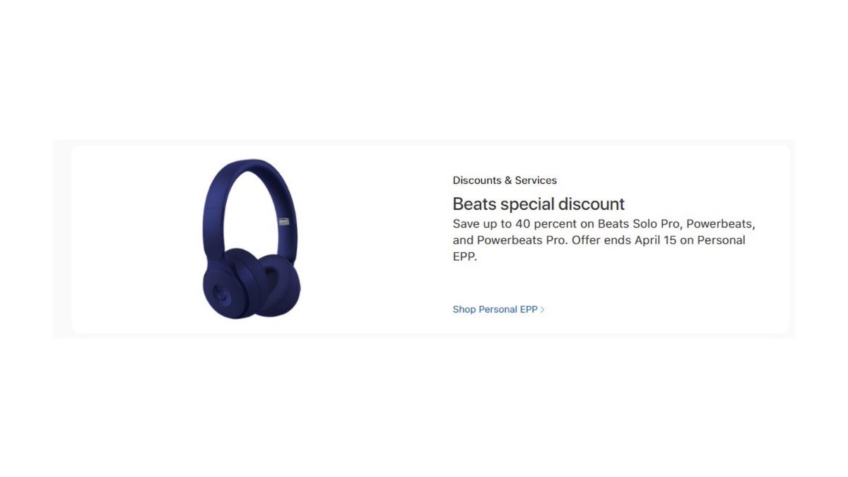 Apple has also been selling Beats products at 40% for employees only to try to clear out inventory