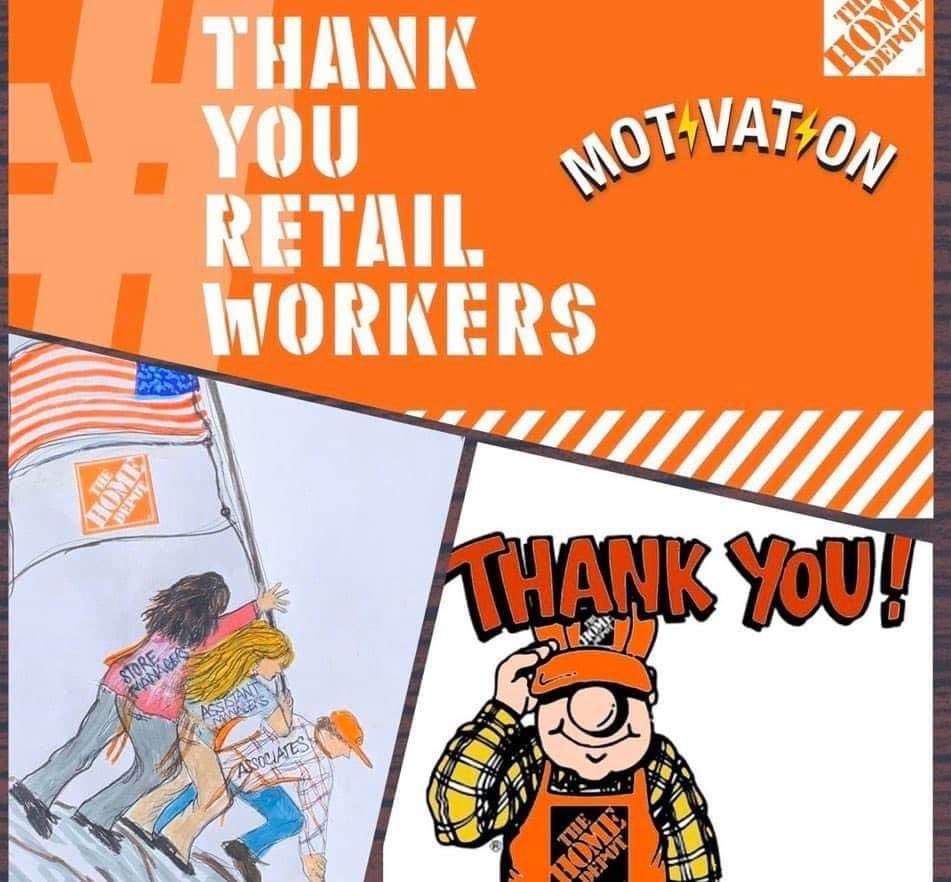 Had to share this. Thank you to all our associates and members of leadership for all you do. Stay safe everyone. <a href="/SarahFarrellTHD/">Sarah Farrell</a> <a href="/AlgerChadd/">chadd alger</a> <a href="/JohnsMinnie/">minnie owen</a> <a href="/HMistyd/">Misty Hill</a> <a href="/CharlesA_Wilson/">Charles Wilson</a> <a href="/6935Depot/">6935 Middleburg Home Depot</a>