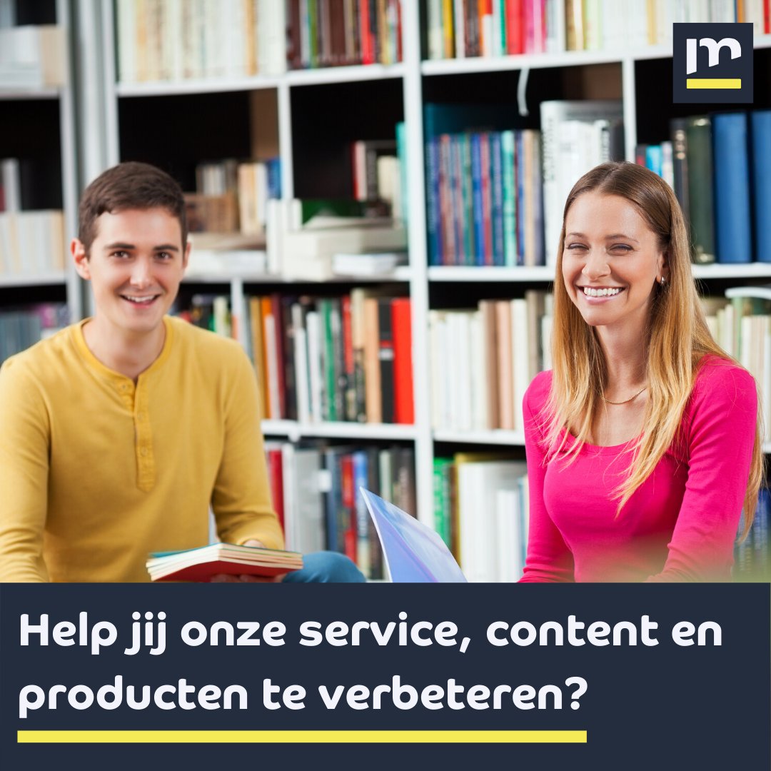 Wij zijn continu bezig om onze artikelen, diensten en producten op de website van Intermediair te verbeteren. Door 1 minuut van jou tijd te schenken zou je ons ontzettend helpen.

#lezersonderzoek #helpons

Link naar onze korte vragenlijst:
ims.vnuvacaturemedia.nl/optiext/survey…