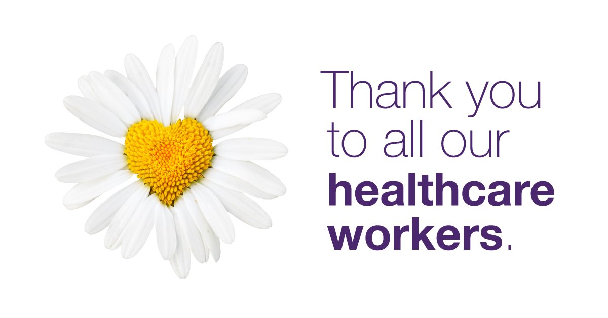 TELUSHealth's tweet photo. This #WorldHealthDay our heart goes out to the nurses and health workers at the forefront of #COVID19 response. 

We know you are working hard, and we want to thank you for your extraordinary efforts to support our loved ones during these challenging times.

Thank you 💛 https://t.co/e8sULyuXIR