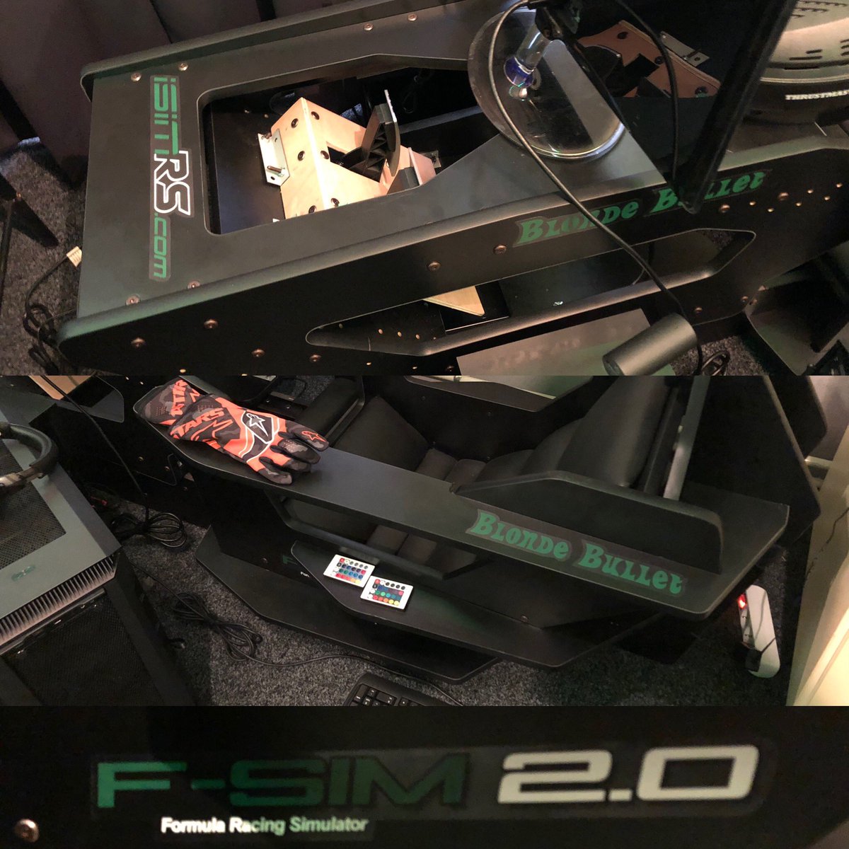 HoekstraDanny's tweet photo. Thanks to @iSimRS I put some fresh new stickers on it😍🏎 #iracing #racingrig #simracing #blondebullet https://t.co/ygx9ljGmu9