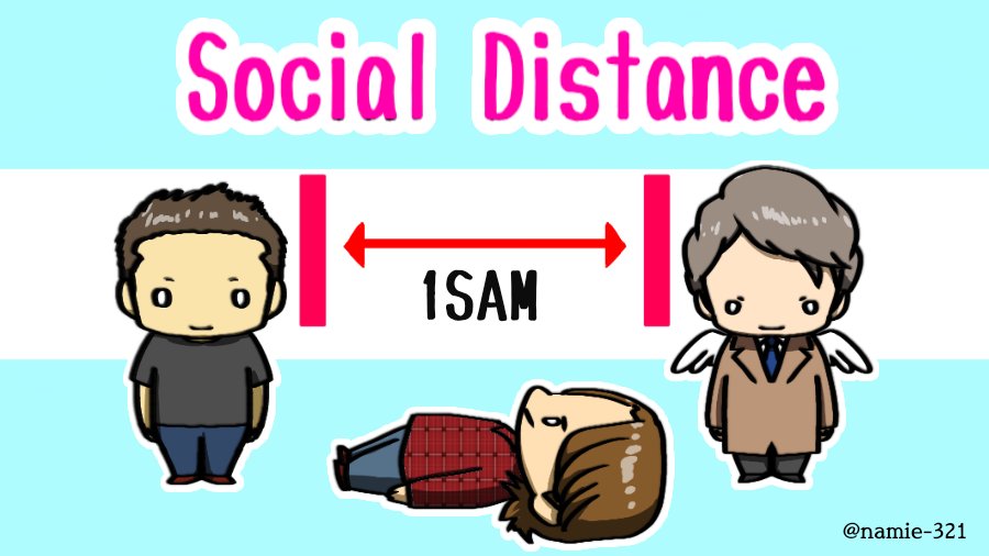 namie_321's tweet photo. #SPN #Supernatural
#FANART 

#SocialDistance https://t.co/6CrhgD6KbQ