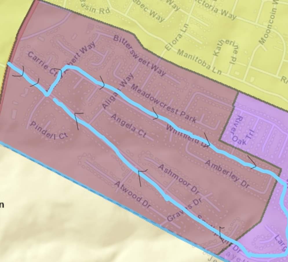LansdowneElemKy's tweet photo. Teacher parade tomorrow 4/8 at 3. Draft route. https://t.co/Xf4ANgt1aa