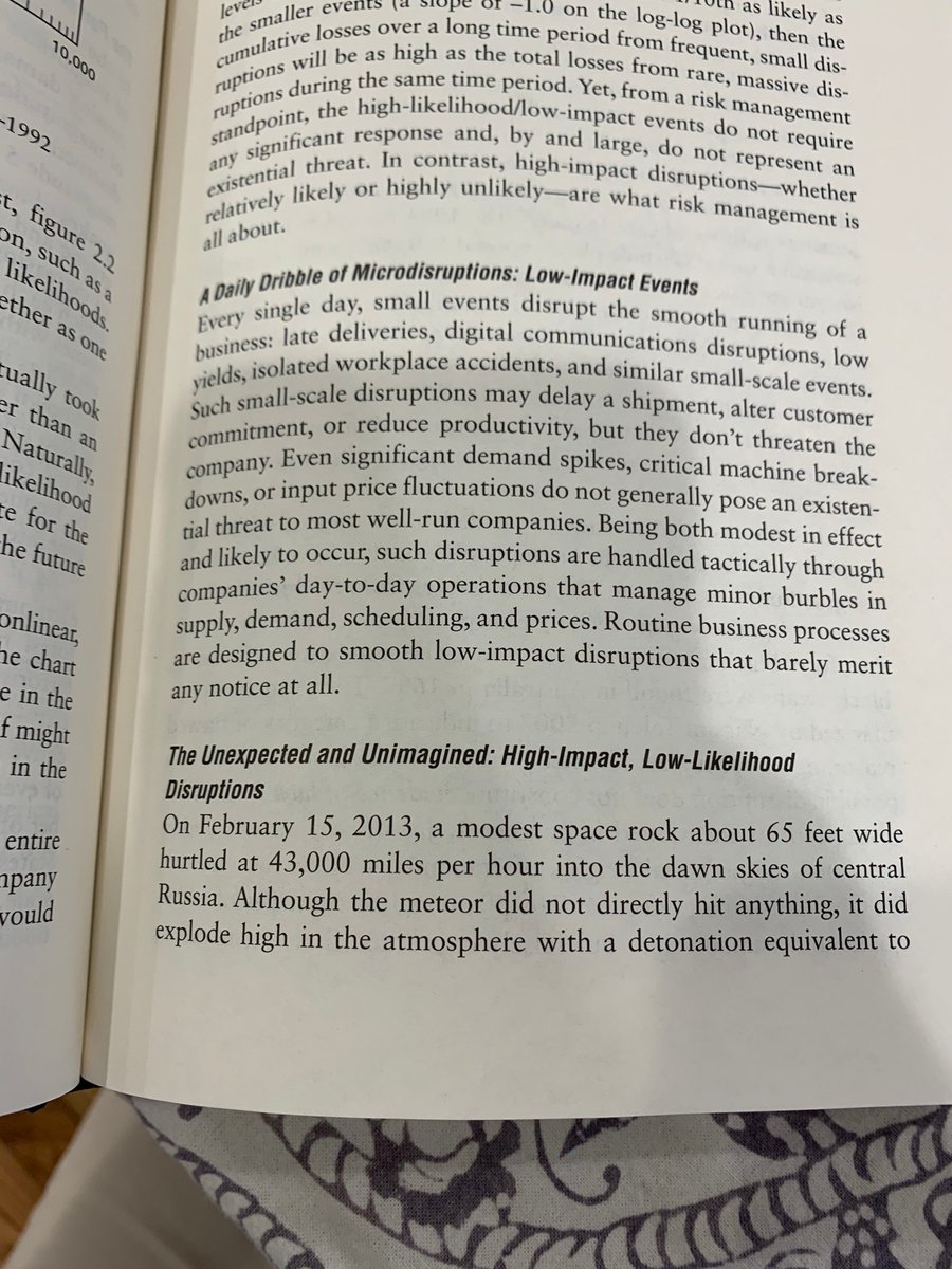 The two most appropriate ones would be disruptions he called “high-impact, low likelihood,” or “high impact, high likelihood.” It largely depends on whether one views a virus-based global pandemic as predictable or not. /4