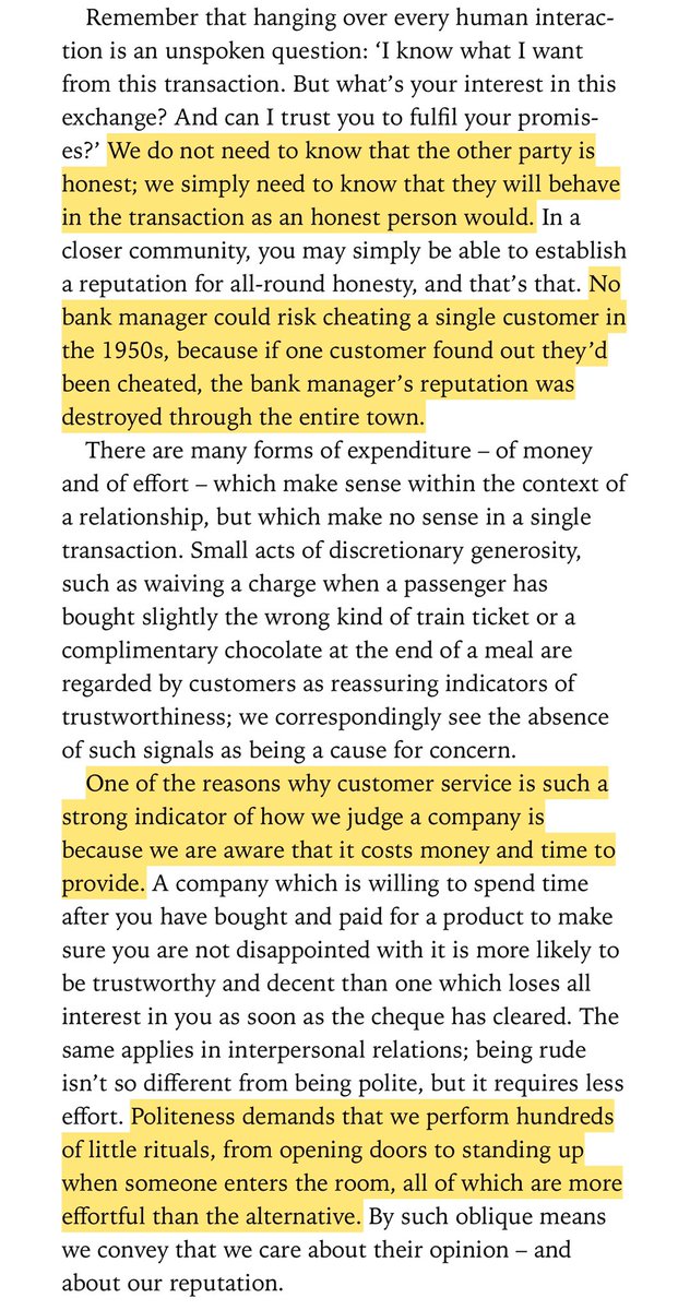 “One of the reasons why customer service is such a strong indicator of how we judge a company is because we are aware that it costs money and time to provide.”