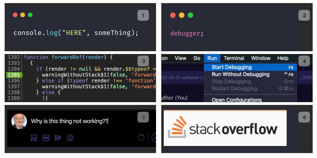 ryanlanciaux's tweet image. JavaScript debugging. Choose 2