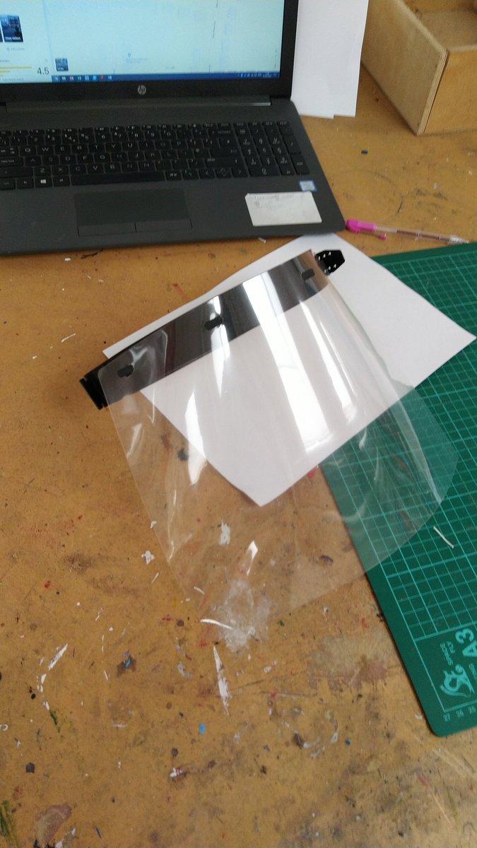 Phew, 128 visors made by the team, a huge achievement which deserves a shout out to Mrs Holmes, Mrs Flahive and Mr Bloomfield. Thank you for all of your help today. They are currently being delivered around the surrounding area. @SandringhamSch1 #DTrocks #ThankYouNHS  <a href="/Kitronik/">Kitronik</a>