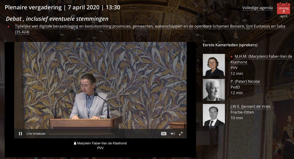 boudewijnsteur's tweet photo. Debat in @EersteKamer over de tijdelijke wet ‘Digitale beraadslaging en besluitvorming’ is al enige tijd gaande - belangrijk, want wet regelt de mogelijkheid om besluitvorming door volksvertegenwoordiging digitaal op decentraal niveau te laten plaatsvinden! https://t.co/YRsAs8XiIU