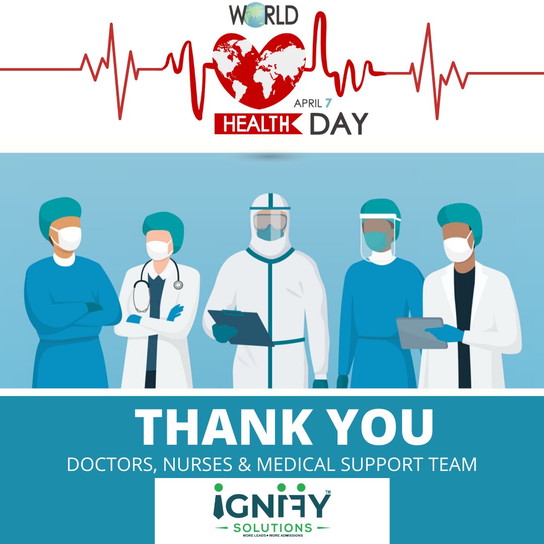 IgnifyS's tweet photo. Thank You to all of the healthcare workers and first responders we are eternally grateful for you. 
Your bravery, compassion, and empathy cannot be captured in a single post. We salute our frontline hero’s!
#WorldHealthDay #pray #doctors #nurses #medicalpersonnel #ignifysolutions https://t.co/YJ1DIT1EEE