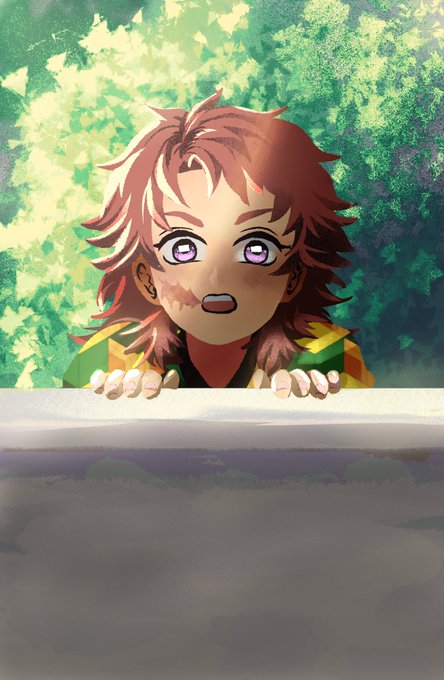 夢女子のフォレスト🥦さんがTwitterに投稿した錆兎(鬼滅の刃)のイラスト。