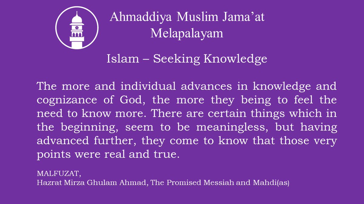 Shafeek1992's tweet photo. Islam - Seeking knowledge 
#AhmadiyyatTheTrueIslam https://t.co/sSqLBimS7p