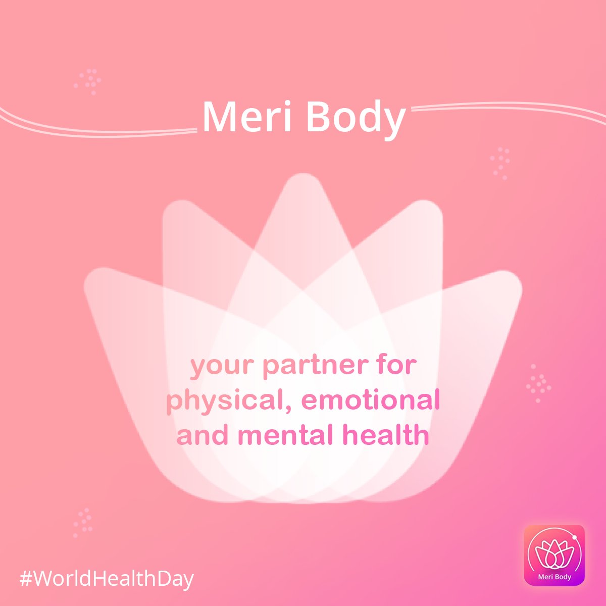 MeriBodyApp's tweet photo. On #WorldHealthDay, while globally everyone is discussing the merits of hygiene, we believe that keeping a physical, mental and spiritual balance is an essential part of good health. Download the #MeriBodyApp through the link and stay tuned https://t.co/NQqaASgPvY https://t.co/p1xxeiGxnu