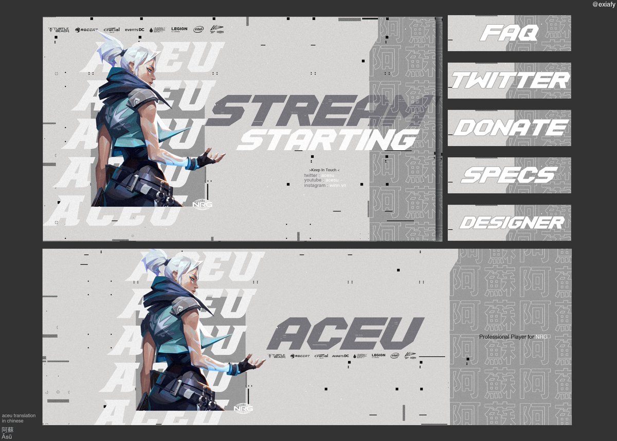 exiafy's tweet image. Header + Twitch Package for @acesu 

Support Appreciated 🌪️

Check out more of my stuff: exiafy.com