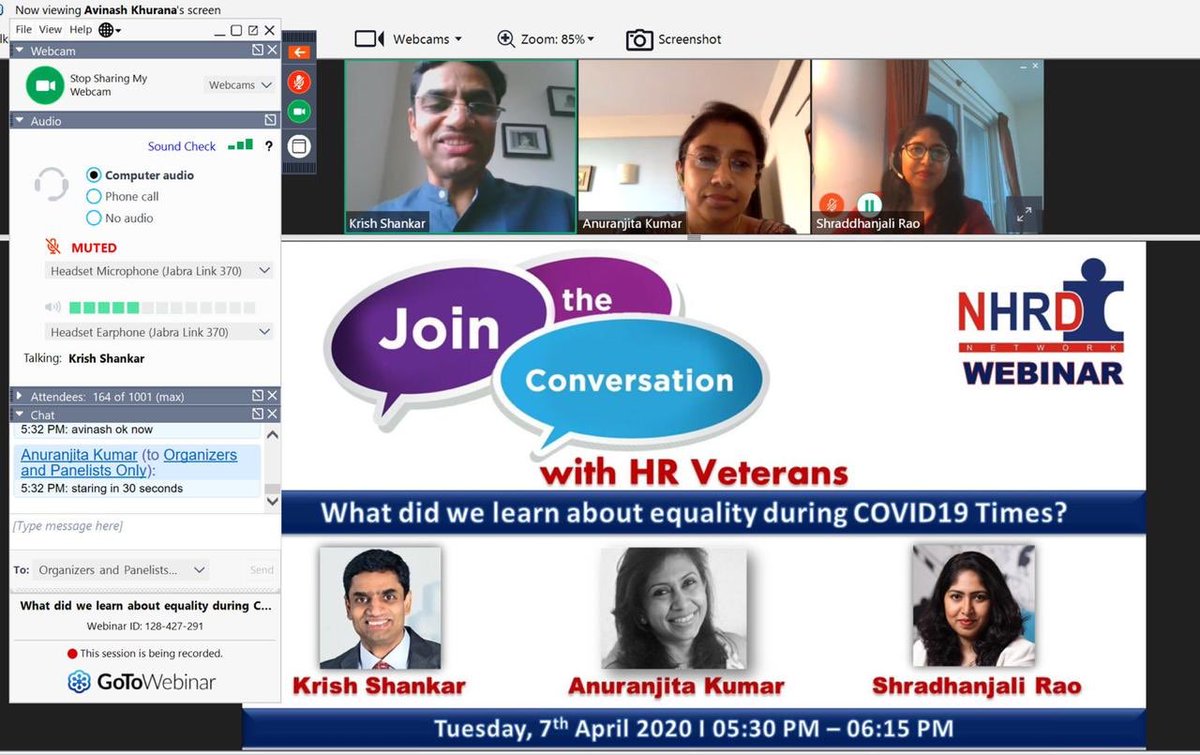 shraddhanjali_r's tweet photo. Great to have peers from the #HR fraternity come together in such times &amp; share #CollectiveIntellect.  Thank you @kshankar21 &amp; @anuranjita for an #fun, #interesting &amp; #engaging #conversation. @NHRDN #InThisTogether #COVID19Pandemic #StrongerTogetherEvenWhenApart #HumanResources https://t.co/GKhEQIE9dV