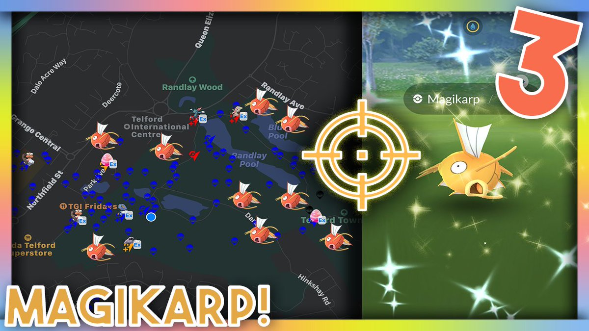 crackedos's tweet photo. New video at 1 PM ET! Featuring some great Magikarp Nests for this migration! 
MY CHANNEL: https://t.co/eFeaU3UX5O
#PokemonGO https://t.co/wkfF5UiqRO
