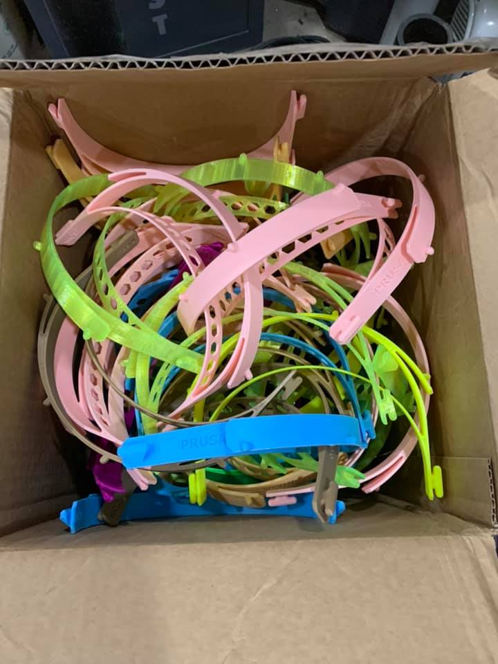 optimistbren's tweet photo. @Twitter #StephenAtHome #FallonTonight #JimmyKimmelLiveFromHisHouse Connie and Kevin Elliott from Lucan Ontario Canada  have made  toilet paper trophies to help with buying more plastic for the shields and the bands for the masks . $10 each . Helping the front line workers !! https://t.co/bg1RLSgHy3