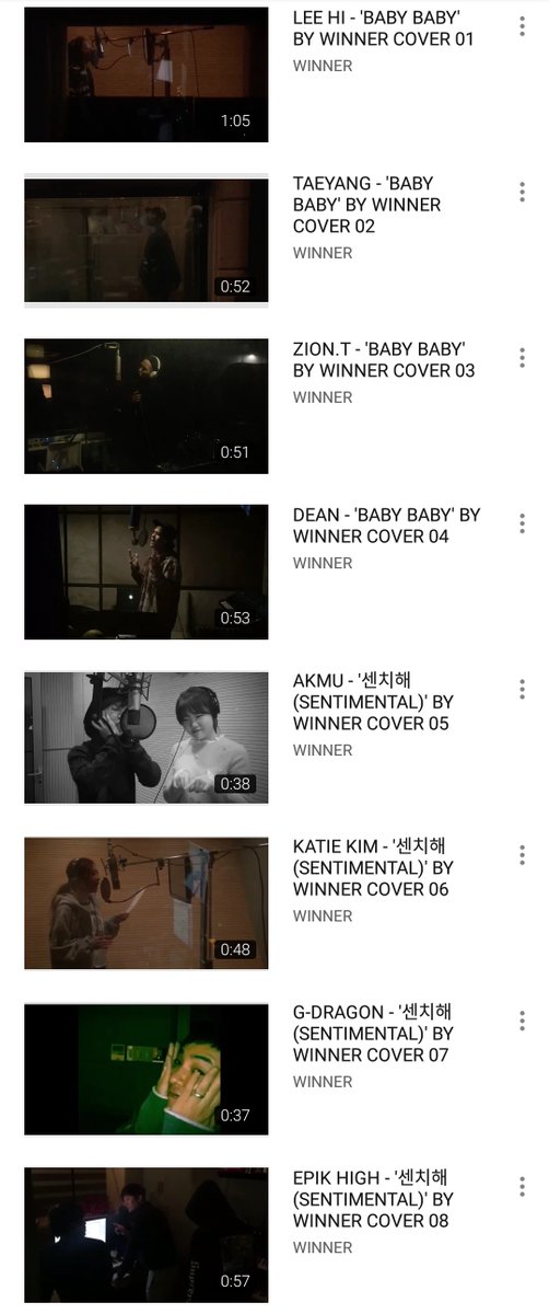 8 artists covered winner's new songs and they release one cover each day. It was effective to promote the artists who participated and the upcoming comeback of winner