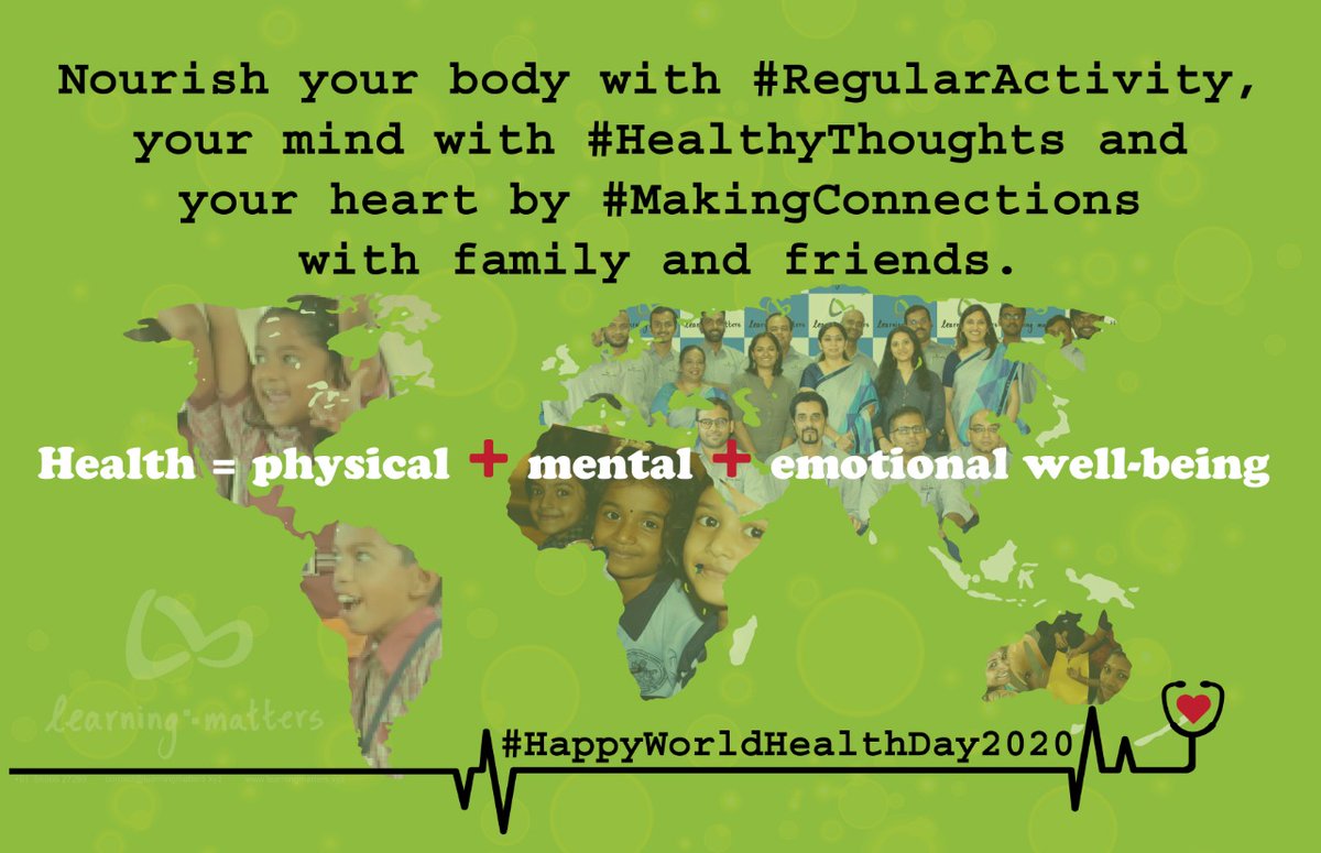 LMofficialHQ's tweet photo. #RegularActivity #HealthyThoughts #MakingConnections
#HappyWorldHealthDay2020 #StayHealthy #BePositive #StaySafe #ReadBooks
@MeMoorthy @sarasrama @GowriMahesh8 https://t.co/NTmsxDeZ6n