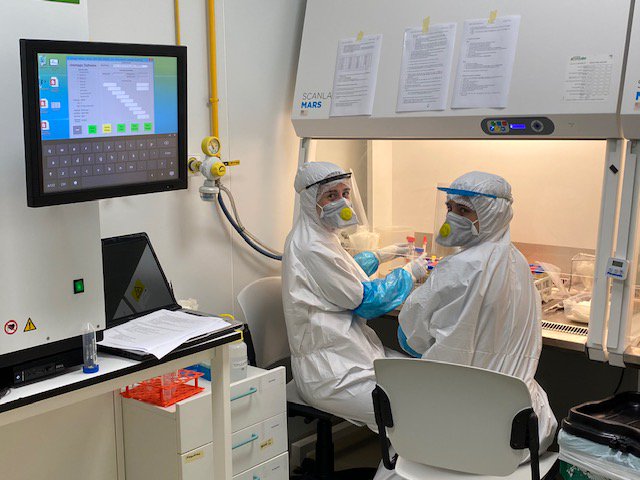 Tests for #COVID19 #SARSCoV2 have started at #iBiMED, <a href="/UnivAveiro/">Universidade Aveiro</a>
<a href="/arf_ferreira/">Ana Rita Ferreira</a> we are very proud of all your hard work on helping to coordinate the task force!